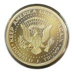 Aizics 2024 Trump Gold Coin with Authenticity Certificate