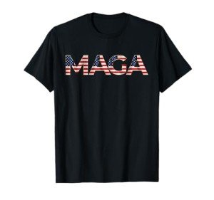 MAGA USA Flag Trump 4th of July Tee