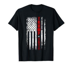 Donald Trump 2024 Take America Back American Flag Patriotic T-Shirt