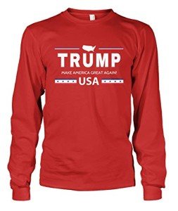 Men's Trump Make America Great Again USA MAGA Long Sleeve T-Shirt (Red, X-Large)