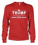 Men's Trump Make America Great Again USA MAGA Long Sleeve T-Shirt (Red, X-Large)