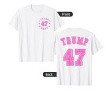 Trump Shirt FRONT AND BACK Pink Donald Trump 2024 45 47 MAGA T-Shirt