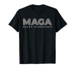 Dark Color President Trump MAGA Never Surrender Inauguration T-Shirt