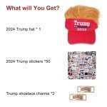 Trump 2024 Hat, Donald Trump Shoes Lace Tag, 50 Pack Trump 2024 Stickers, Trump Bobblehead 2024 Merchandise Donald Trump Sign, The Cult of President Trump MAGA Flag Shirt Socks