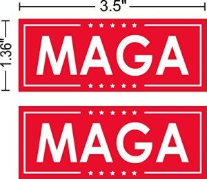 MAGA, 2-Pack, 1.36" Tall X 3.5" Wide, I Make DecalsĀ®, Lunch Box, Tool Box, Phone, Hard Hat, Vinyl, Decal car Sticker