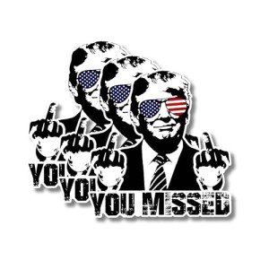 Trump 2024 Sticker, 3" Trump Stickers, Trump Bumper Sticker 2024, Funny Trump Decal Vinyl for Car, Truck, Window, Laptop, Great Gift for Any Patriot (3 pcs) (You Missed)