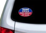 Rogue River Tactical Trump 2024 Make Liberals Cry Again Presidential Election Bumper Sticker Car Decal Conservative Republican USA
