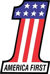 HZ Graphics Trump Sticker America First Stop Illegal Immigration Border Wall MAGA Decal Flag 5"