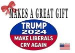 Rogue River Tactical Trump 2024 Make Liberals Cry Again Presidential Election Bumper Sticker Car Decal Conservative Republican USA