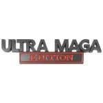 Ultra MAGA Edition Emblem Car Sticker Decal, 3D Raised Full Metal Personality Label, Car Badge Sticker with Strong Adhesive, Auto Body Exterior Decoration Embossed Sticker of Car Truck (Black/Red)
