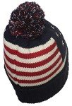 Best Winter Hats Adult US Flag Embroidered Trump Campaign Slogans Beanie - Navy/Beige 2024 AF Curved