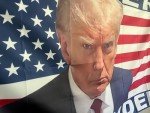 President Donald Trump 2024 Mugshot Never Surrender 3x5 ft Flag, MAGA Never Surrender Single-Sided Flag for Trump Fans and Republicans To Stop Tyranny