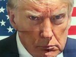 President Donald Trump 2024 Mugshot Never Surrender 3x5 ft Flag, MAGA Never Surrender Single-Sided Flag for Trump Fans and Republicans To Stop Tyranny