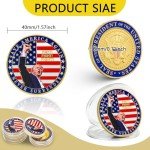 Donald Trump Challenge Coin, President Donald Trump Coin 2024 Collection, Never Surrender-Save America Again Challenge Coin, Limited Edition Collectible Presidential Memorabilia