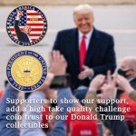 Donald Trump Challenge Coin, President Donald Trump Coin 2024 Collection, Never Surrender-Save America Again Challenge Coin, Limited Edition Collectible Presidential Memorabilia