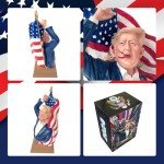 Trump Bobble Head 2024 Keep Fighting 10 inch Trump Bobblehead Collectibles Resin Donald Trump Merchandise Make America Great Again Trump Statue Gifts for Trump Supporters and Patriotic Americans
