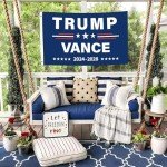 Trump Vance Flag President Trump Flag Super Tough Heavy Duty Double Sided 3x5 Outdoor Flags for Garden Yard Bedroom Car Outdoor Decor with 2 Brass Grommets