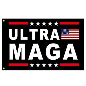 Lixure Ultra MAGA Flag 3 x 5 FT, Double Sided 90 x 150 cm, Heavy Duty 3Ply 210D Polyester for Outdoor, Vivid Color and Fade Proof, Durable, with 2 Brass Grommets