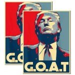 Trump 2024 Goat Stickers (2 pcs): Patriotic Reflective Waterproof Vinyl Trump Bumper Sticker 2024 for Car, Laptop & More - Show Your Patriotism & Support for 2024 Election - Get Your MAGA Decal Now!