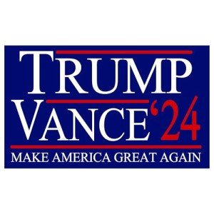 Rogue River Tactical Trump JD Vance 2024 Presidential Election Bumper Sticker Car Decal Conservative Republican USA Election Political Sticker Blue