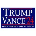 Rogue River Tactical Trump JD Vance 2024 Presidential Election Bumper Sticker Car Decal Conservative Republican USA Election Political Sticker Blue