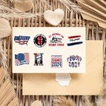 Donald Trump Stickers 50PCS Trump 2025 Stickers for Laptop Water Bottles Phone Case, Vinyl Waterproof Funny Stickers for Adults Teens USA Flag Stickers Trump Decal