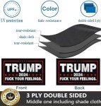 Trump 2024 Flag 3x5 Outdoor Double Sided 3 Ply Heavy Duty Fuck your feeling Trump Flags Banner for Outside with 2 Brass Grommets UV protection Fade Resistant for Rooms Outdoor Indoor Decoration Banner