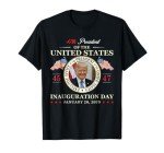 Donald Trump Inauguration Day 2025 47th President USA Flag T-Shirt