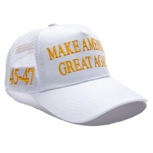 Hiwelove Trump Hat MAGA Hats Trump 2024 45-47 Make America Great Again Slogan with USA Flag Adjustable Baseball Cap Mesh-Back Cap