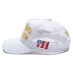 Hiwelove Trump Hat MAGA Hats Trump 2024 45-47 Make America Great Again Slogan with USA Flag Adjustable Baseball Cap Mesh-Back Cap