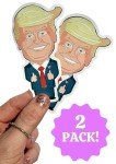 4-Inch Donald Trump Vinyl Sticker [2-Pack]: Custom Made Political Satire Cartoon for Car Decals, Bumper Stickers, Laptop Decorations, and Water Bottle Labels - Durable and Hilarious Trump Sticker