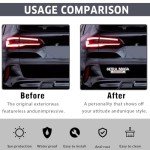 Ultra MAGA Edition Emblem Car Sticker Decal, 3D Raised Full Metal Personality Label, Car Badge Sticker with Strong Adhesive, Auto Body Exterior Decor Embossed Sticker of Car Truck (Silver/Red)