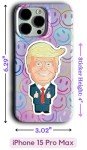 4-Inch Donald Trump Vinyl Sticker [2-Pack]: Custom Made Political Satire Cartoon for Car Decals, Bumper Stickers, Laptop Decorations, and Water Bottle Labels - Durable and Hilarious Trump Sticker