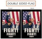GAGEC Trump 2024 Garden Flag Trump Fight Trump Shot Flags Vertical Burlap Double Sided Yard American President Election Grden Lawn Home Decoration 12.5 x 18 Inch