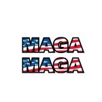 Flag MAGA, 2-Pack, 1" Tall X 3.85" Wide, By That Slaps! - Lunch Box, Tool Box, Phone, Hard Hat, Vinyl, Decal car Sticker