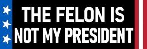 The Felon is Not My President Sticker Anti Donald Trump Sucks Sticker Fuck Trump MAGA