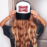 MAGA 2024 Trucker Hat Vintage Retro Republican Unisex Classic 5 Panel Mesh Snap Back White/Black Trucker Hat