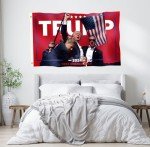 2024 Trump Flag Outdoor Flag Tapestry Trump Shooting Flag Shooting Still Fighting Flag Never surrender Flag(C)