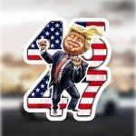 Trump Stickers (Large 6in), Trump Bumper Stickers, 45 47 Trump Car Decal, Trump Stickers 2025, Waterproof Sticker, Trump Stickers for Cars, Trump Sticker Funny, Trump Decal, Trump Dance by TKMG.