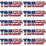 Trump 2024 Sticker (10 Pack), Trump Stickers and Decals, Trump 2024 Bumper Sticker for Car, Truck, Motorcycle, House, Windows, Laptop, Trump American Flag Vinyl Stickers, Great Gift for Any Patriot