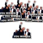 GangZhENgSd 10 Pack Trump 2024 Sticker, Donald Trump You Missed Bumper Sticker, Trump Car Decal Fight for America