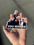 GangZhENgSd 10 Pack Trump 2024 Sticker, Donald Trump You Missed Bumper Sticker, Trump Car Decal Fight for America