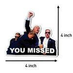 GangZhENgSd 10 Pack Trump 2024 Sticker, Donald Trump You Missed Bumper Sticker, Trump Car Decal Fight for America
