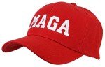 Tropic Hats Adult Embroidered MAGA Donald Trump Adjustable Ballcap - Red