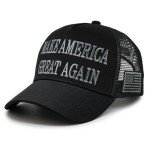 ZKSHDIW MAGA Hat Trump Hat 2024 Black MAGA Hat Make America Great Again Mesh 45-47 Embroidered Adjustable Baseball Cap