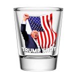 Trump Shot Glass 1.5 oz Heavy Base Shot Glass, Tequila Shot Glass Perfect for Patriotic Celebrations and Political Enthusiasts, Espresso Shot Glass for Vodka, Whiskey, Spirits & Liquors