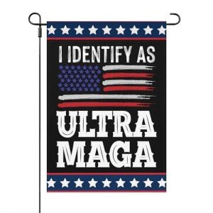 funny flag I Identify As Ultra Maga American Flag Yard Flags One SizeArt Outdoor Flag Camping Yard Flags Double Sided Outdoor Decor American Flag House Flag Banners