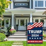 ERT Donald Trump 2024 Garden Flag Double Sided 12x18 Inch Outdoor No More Bullshit Take America Great Flag President Flags MAGA