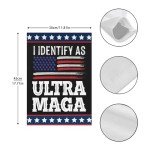funny flag I Identify As Ultra Maga American Flag Yard Flags One SizeArt Outdoor Flag Camping Yard Flags Double Sided Outdoor Decor American Flag House Flag Banners
