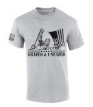 Trenz Shirt Company 2024 Trump Assassination Grazed and Unfazed Short Sleeve Mens Graphic T-Shirt-Sports Grey-XL